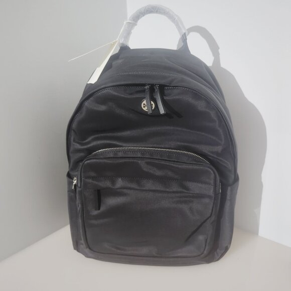 Tory Burch $350 Nylon Backpack Black Lightweight Purse Bag 173559 Pockets - Picture 3 of 10